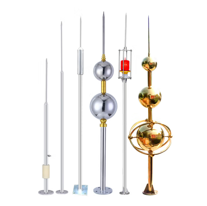 Stainless Steel Lightning Rod Lightning Rod For Small Roof Lightning Protection Device