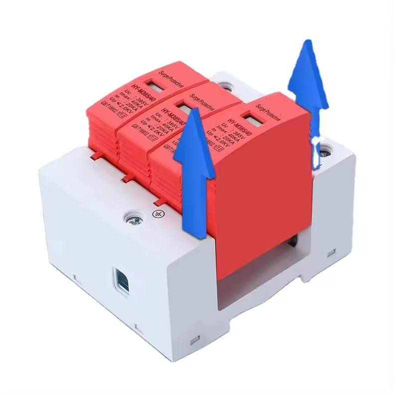 2P DC Photovoltaic Lightning Protector Low-Voltage T2 Surge Arrester Device 40KA Surge Protective Voltage Surge Management