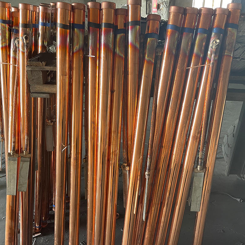 Copper Plating Earth Grounding Rod With Clamp for Electric Fence Lightning Protection