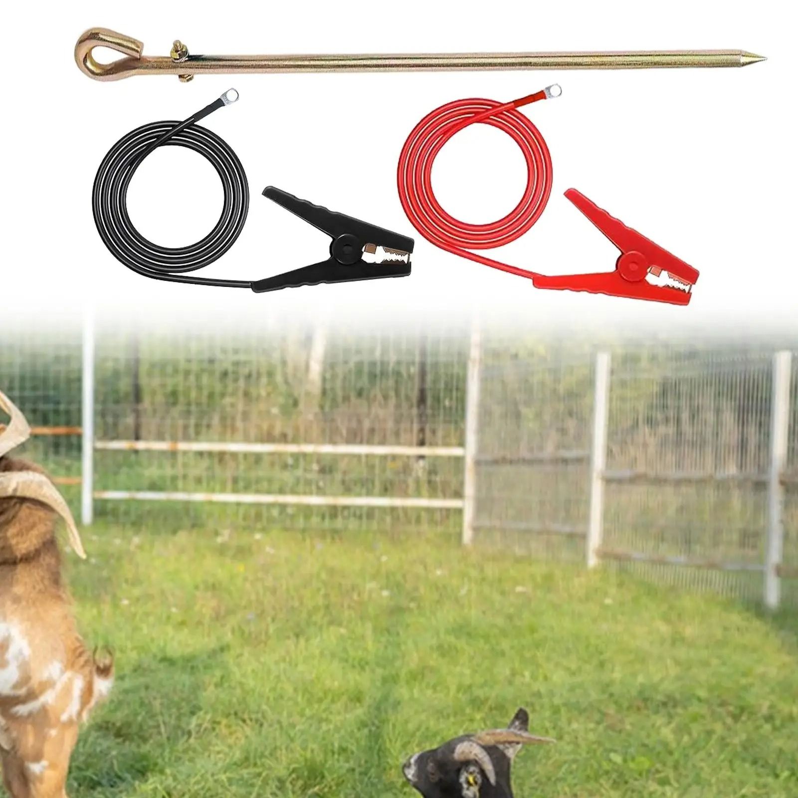 Ground Rod Kit 45Cm Copper Grounding Rod With Wire Clamps and Connectors Suitable for RV Electrical Earthing RV Grounding Rod