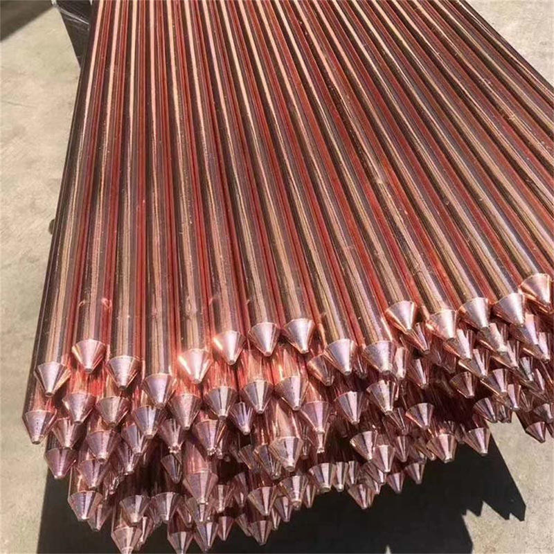 16mm 1.5m Copper Clad Steel Earthing Rod Copper Clad Steel Grounding Rod - Image 2