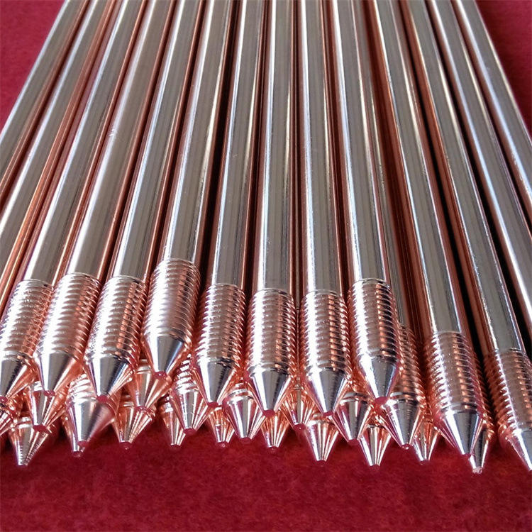 High Quality Copper Coated Steel Point Ground Rod for Earthing and Lightning System Galvanized HDG Ground Earthing Rods - Image 2