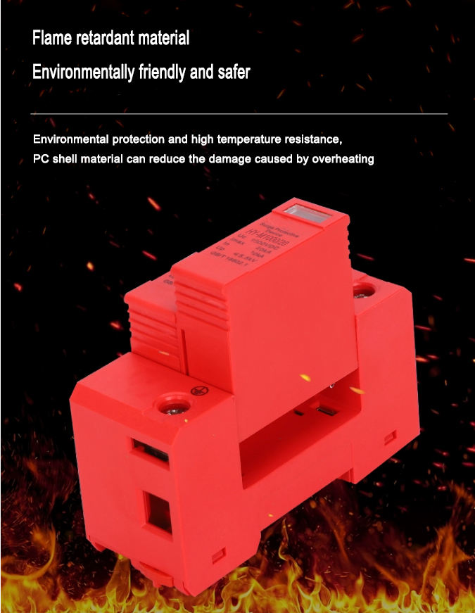2Pole 2P DC 1000V Solar PV Surge Protector DPS Protection Arrester Device 20KA-40ka Surge Protection Type T2 - Image 4