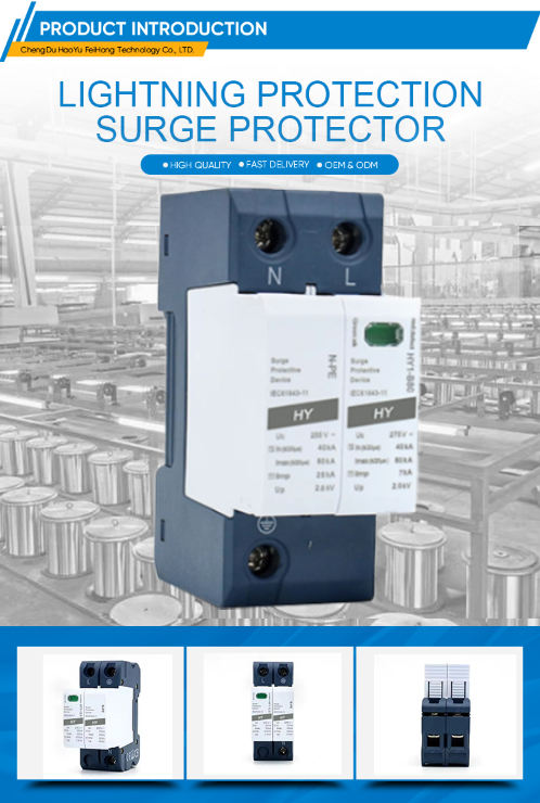 Thunder Protector 2P 275V AC Surge Protective Device 40KA Imax for Lightning Solar System Protection for Electronic Equipment - Image 6